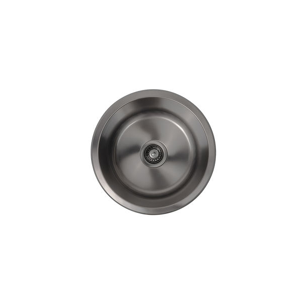 Brushed Gunmetal Divya 425x425 Round Sink