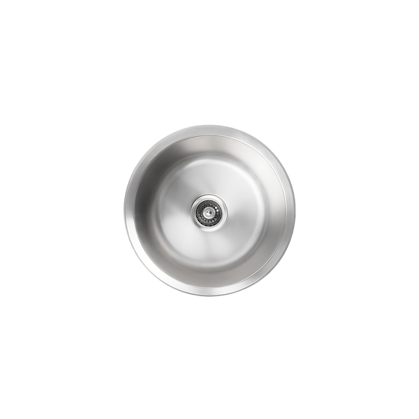 Divya 425x425 Brushed Stainless Steel Round Sink