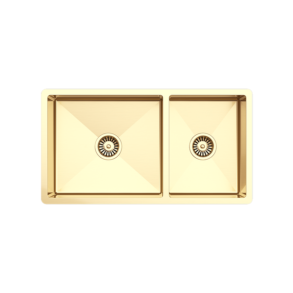 Brushed Brass Gold Lincoln 825x450 Single +3/4 Bowl Sink