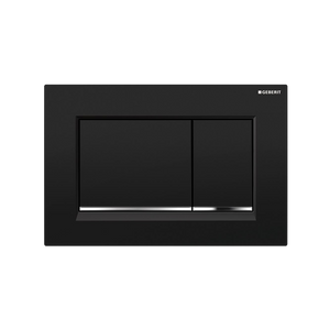 Concealed Cistern Flush Plate With Square Buttons Black - Black