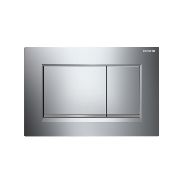 Concealed Cistern Flush Plate With Square Buttons Chrome