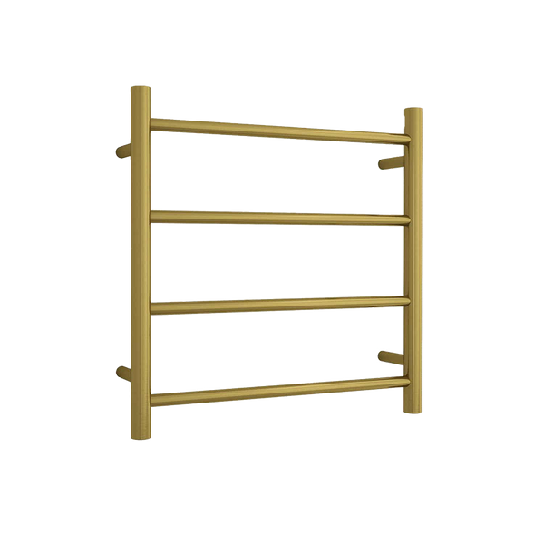 Round Ladder Heated Towel Rail Brushed Gold