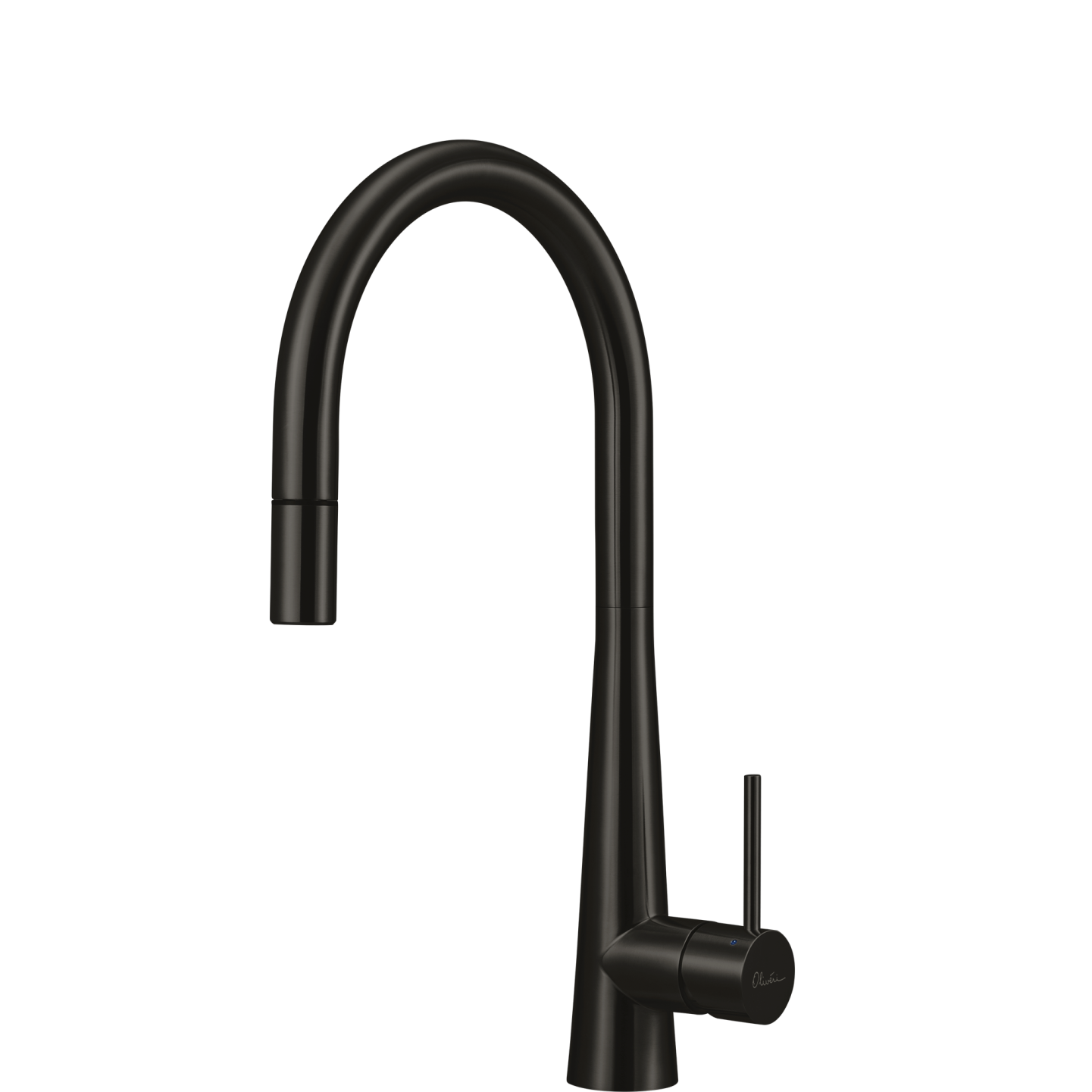 Essente Stainless Steel Goose Neck Pull Out Mixer Brushed Black