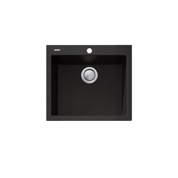 Santorini Large Bowl Topmount Sink Black
