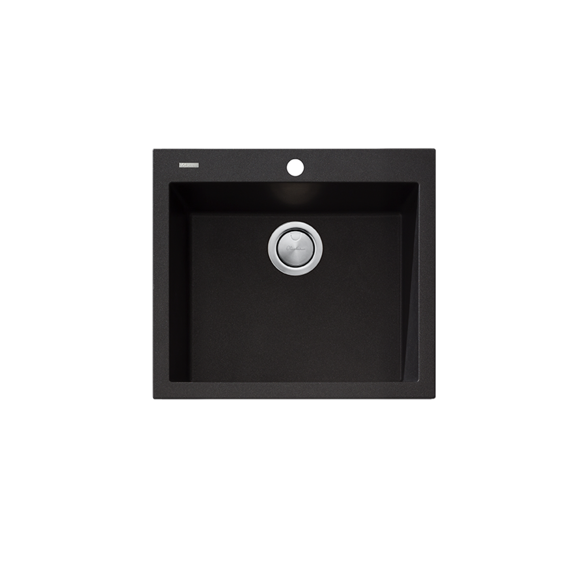 Santorini Large Bowl Topmount Sink Black