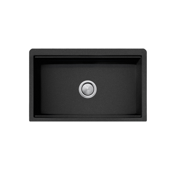 Santorini Farmhouse Undermount Sink Black