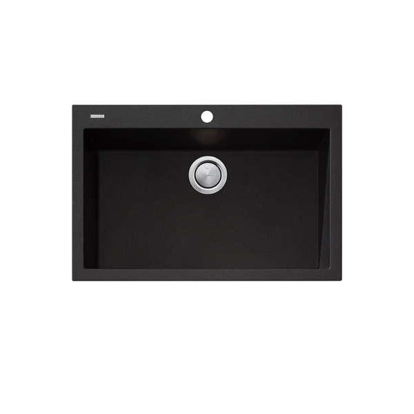 Santorini Mega Bowl Topmount Sink Black