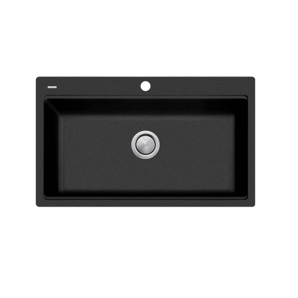 Santorini Topmount Workstation Sink Black