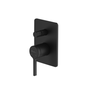 Stockholm Wall Mixer With Diverter Matte Black - Matte Black