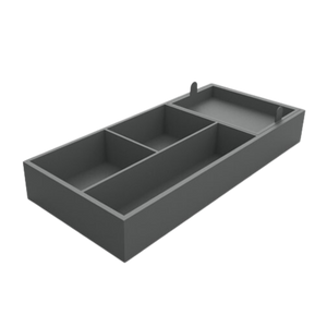 Small Leatherette Drawer Organiser - Grey