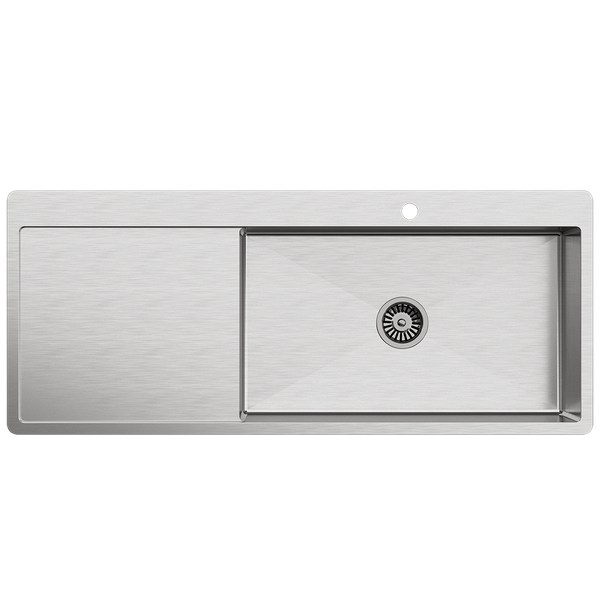 Jayden 1200x500 Single Bowl Tap Landing with Left Drain Board Sink