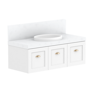 1200mm London Wall Hung Vanity - Centre Bowl