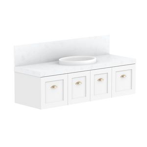 1500mm London Wall Hung Vanity - Centre Bowl