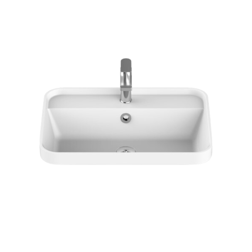 Miya Semi Inset 550 Basin Matte White
