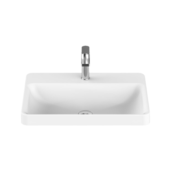 Courage Matte White Semi-Inset Basin