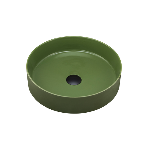 Terzofoco Short Circular Counter Top Basin Olive Green