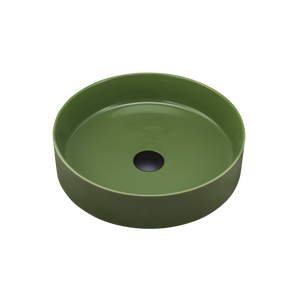 Terzofoco Short Circular Counter Top Basin Olive Green - Olive Green