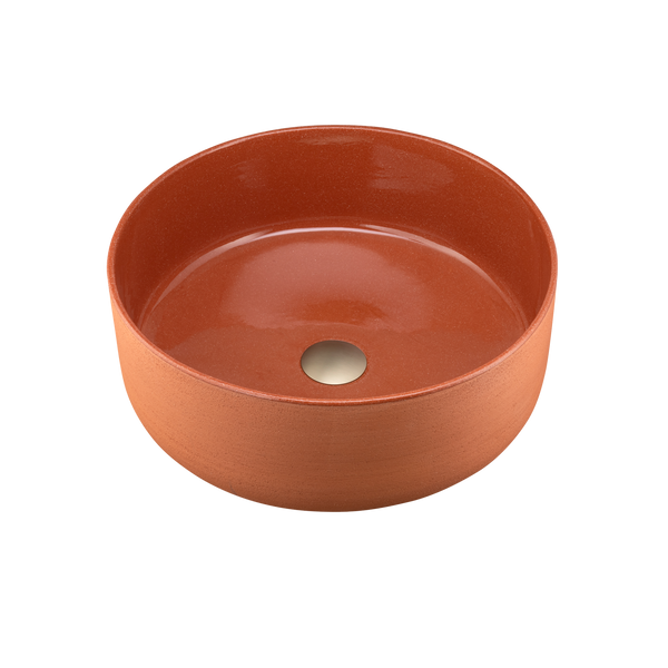 Terzofoco Circular Counter Top Basin Red Clay