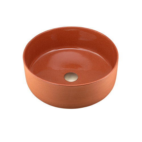 Terzofoco Circular Counter Top Basin Red Clay