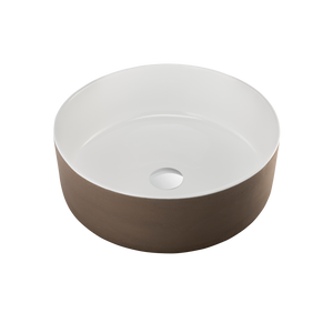 Terzofoco Natural Earth And Circular Counter Top Basin White - White