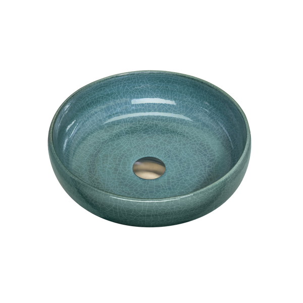 Terzofoco Curved Counter Top Basin Emerald Green