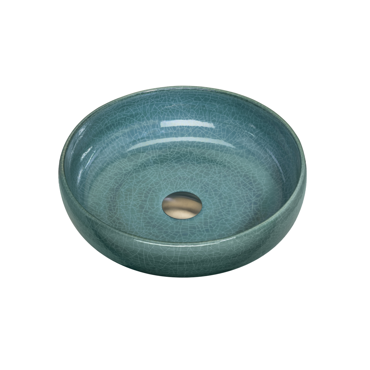 Terzofoco Curved Counter Top Basin Emerald Green