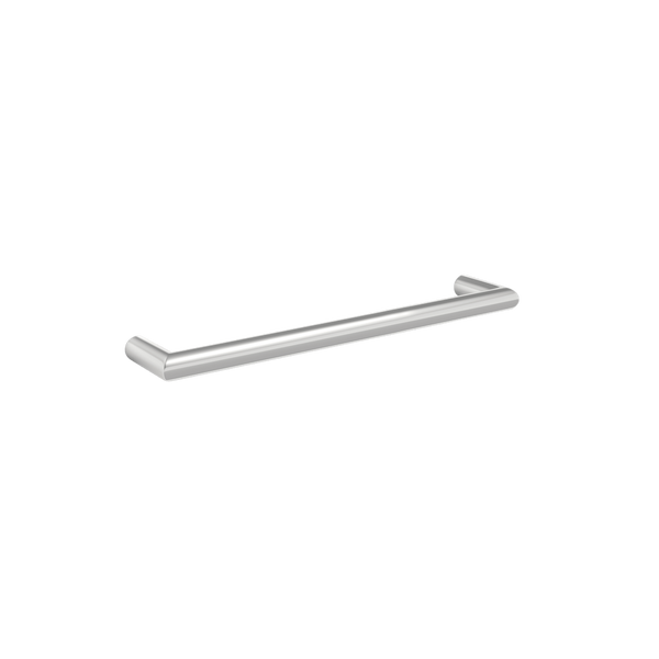 Round Single Bar Heated Towel Rail 450mm Polished Stainless Steel