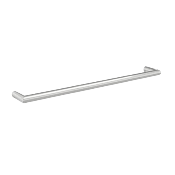 Round Single Bar Heated Towel Rail 832mm Polished Stainless Steel