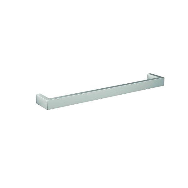 Square Single Bar Heated Towel Rail 450mm Polished Stainless Steel