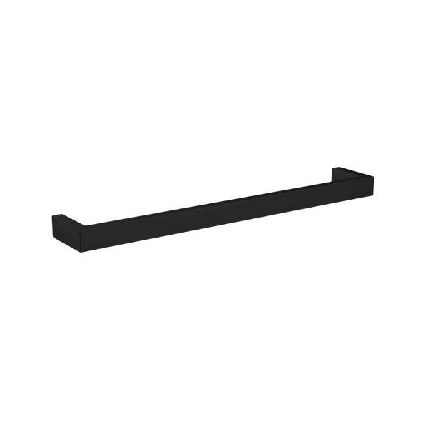 Square Single Bar Heated Towel Rail Matte Black