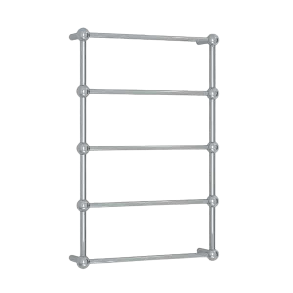 Straight Round Heritage Ladder Heated Towel Rail Polished Stainless Steel