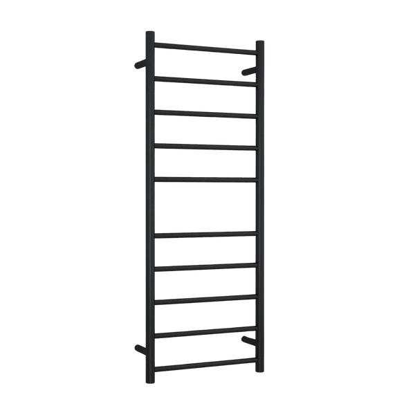 Round Ladder Heated Towel Rail 450mm Matte Black