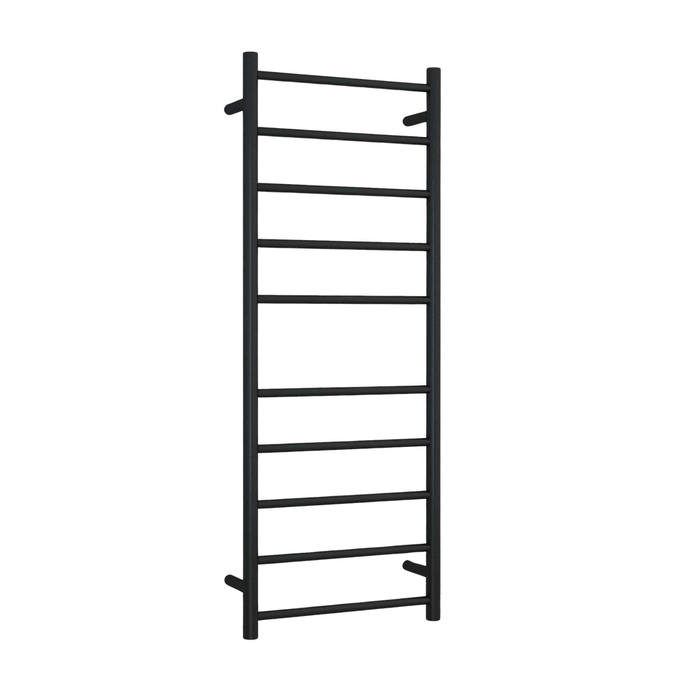 Round Ladder Heated Towel Rail 450mm Matte Black