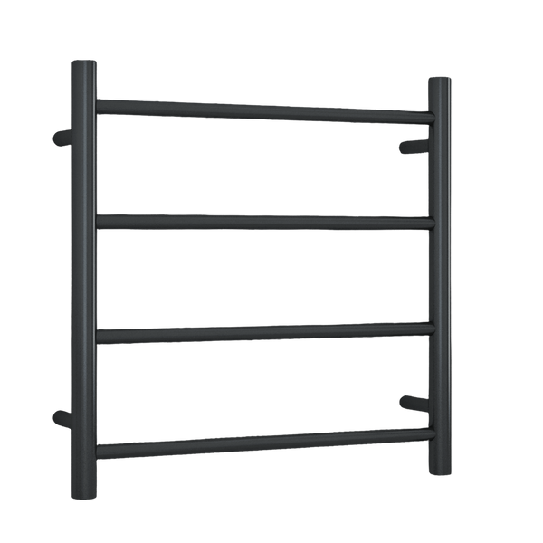 12Volt Round Ladder Heated Towel Rail Matte Black