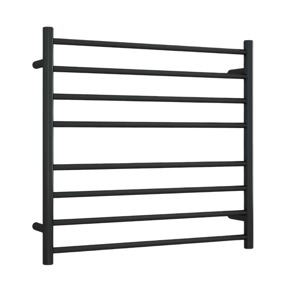 Round Ladder Heated Towel Rail 750mm Matte Black