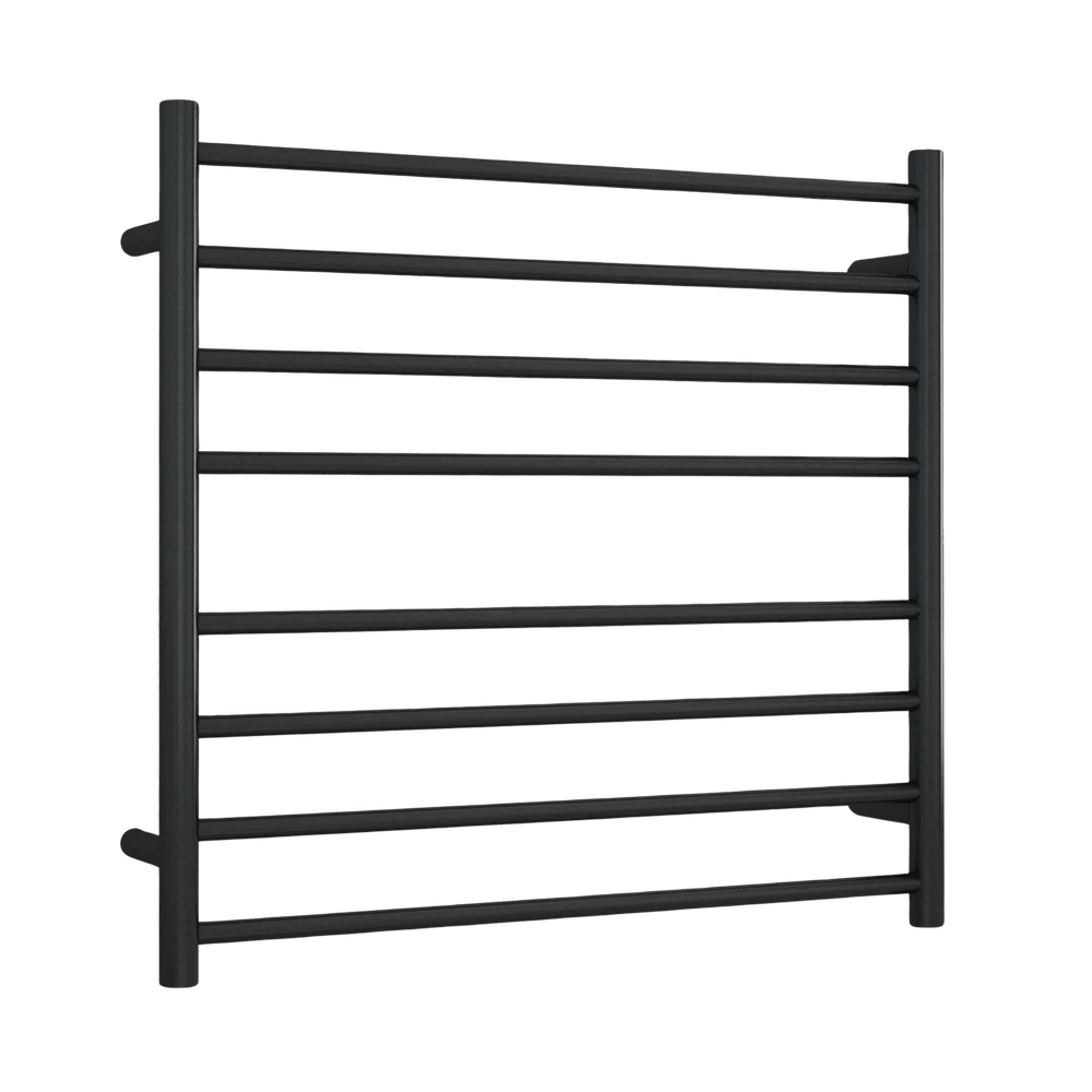 Round Ladder Heated Towel Rail 750mm Matte Black