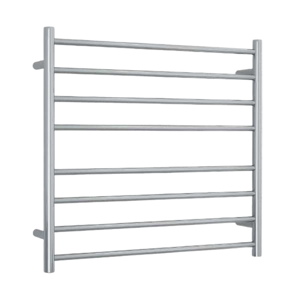 Straight Round Ladder Heated Towel Rail 750mm Polished Stainless Steel