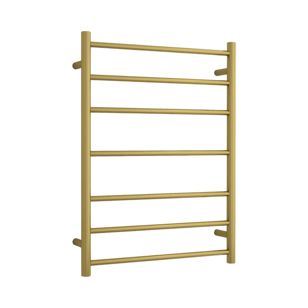 Round Ladder Heated Towel Rail Brushed Gold