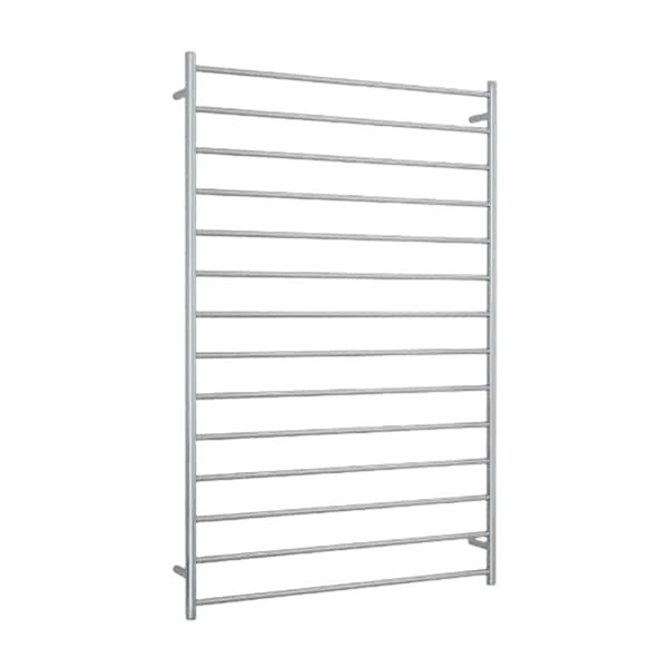Straight Round Ladder Heated Towel Rail 1000mm Polished Stainless Steel