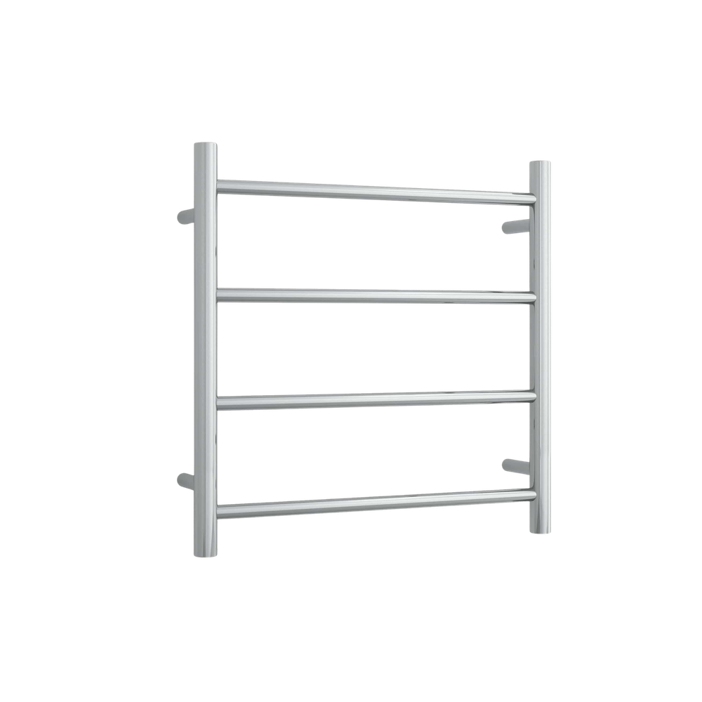 12Volt Brushed Round Ladder Heated Towel Rail Brushed Stainless Steel
