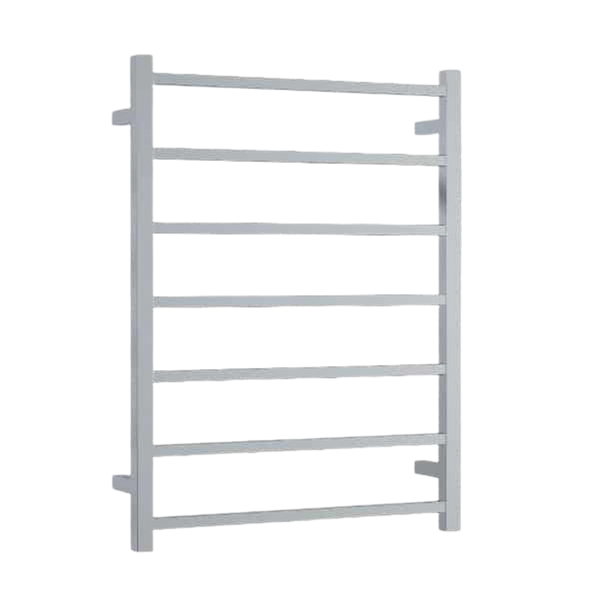 12Volt Straight Square Ladder Heated Towel Rail Polished Stainless Steel