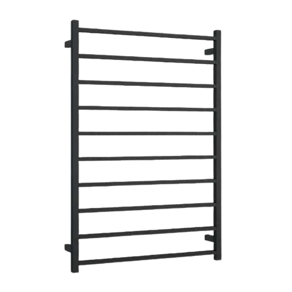 Square Ladder Heated Towel Rail 800mm Matte Black