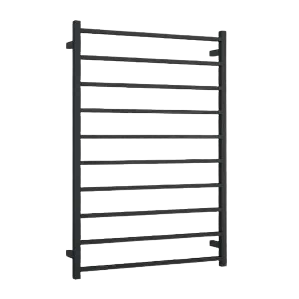 Square Ladder Heated Towel Rail 800mm Matte Black