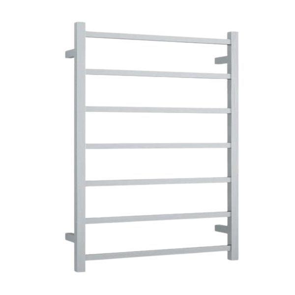 Brushed Straight Square Ladder Heated Towel Rail Brushed Stainless Steel
