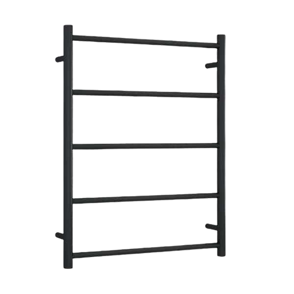 Straight Round Ladder Towel Rail Matte Black