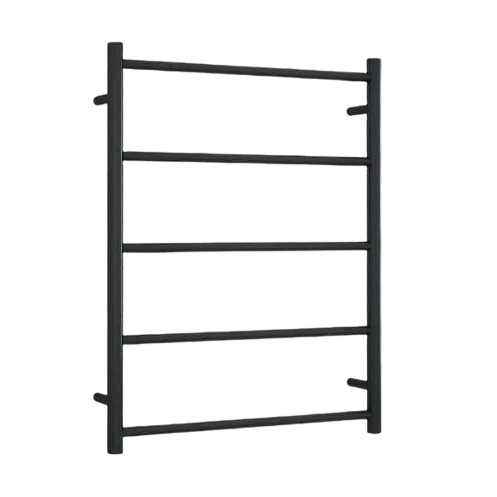 Straight Round Ladder Towel Rail Matte Black