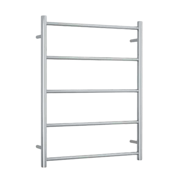 Straight Round Non-Heated Ladder Towel Rail Polished Stainless Steel
