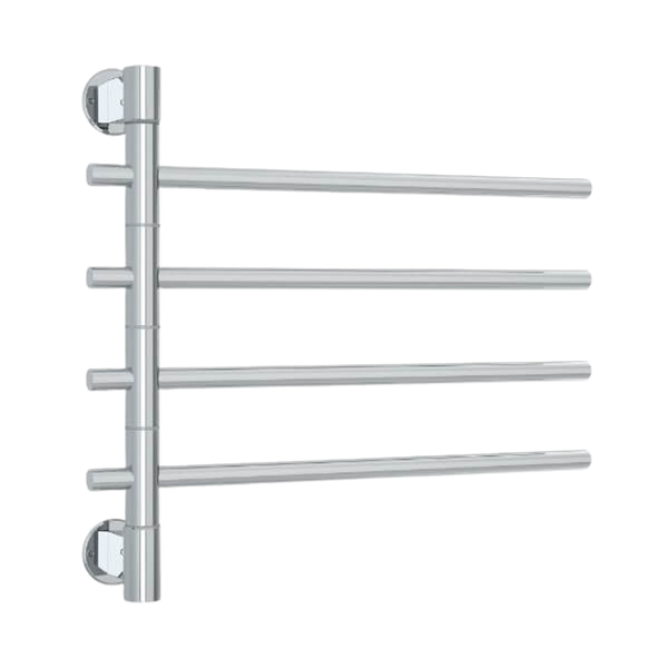 Straight Round Swivel Non-Heated Towel Rail Polished Stainless Steel