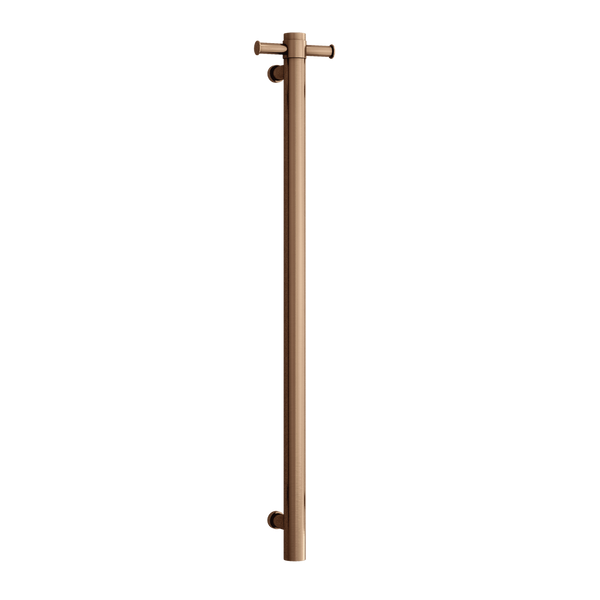 Brushed Bronze Round Vertical Heated Rail Brushed Bronze PVD