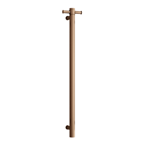 Brushed Bronze Round Vertical Heated Rail Brushed Bronze PVD